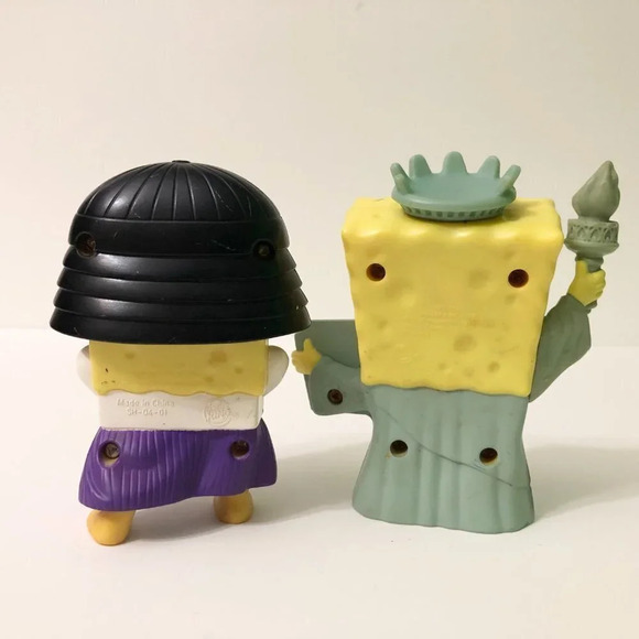 Assorted Spongebob Squarepants Figures Bobble  Square Head Keychain Toys - Picture 5 of 16